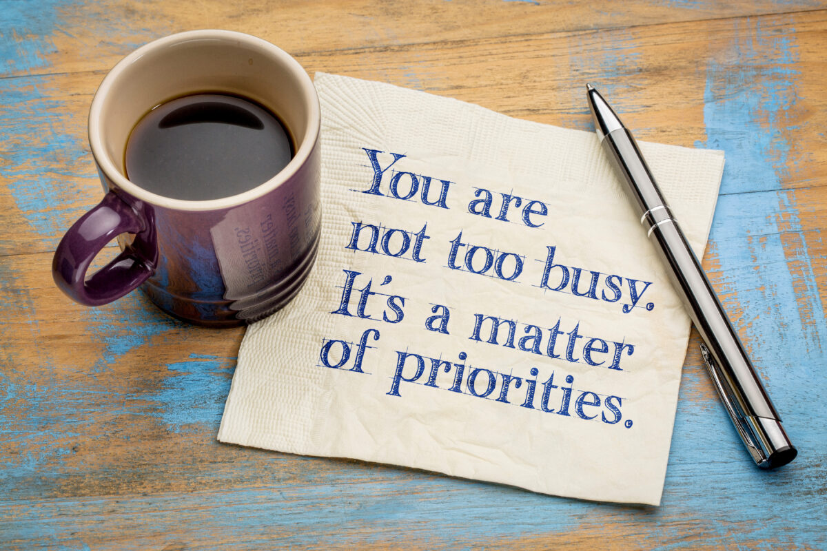 Are you really “too busy” for your own well-being?